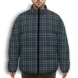 ScotsTee Shop Scottish Graham of Montrose Modern Premium Tartan Collar Down Jacket Winter White Duck Down Plaid