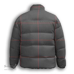 ScotsTee Shop Scottish Kerr Shepherd's Premium Tartan Collar Down Jacket Winter White Duck Down Plaid