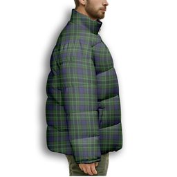 ScotsTee Shop Scottish Lloyd of Dolobran Premium Tartan Collar Down Jacket Winter White Duck Down Plaid