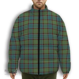 ScotsTee Shop Scottish MacNeacail Hunting Ancient Premium Tartan Collar Down Jacket Winter White Duck Down Plaid
