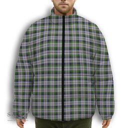 ScotsTee Shop Scottish Macnaghten Dress Premium Tartan Collar Down Jacket Winter White Duck Down Plaid