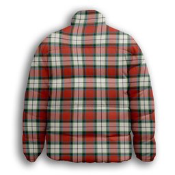 ScotsTee Shop Scottish Rose Dress Ancient Premium Tartan Collar Down Jacket Winter White Duck Down Plaid