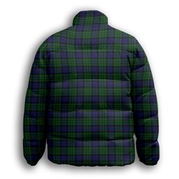 ScotsTee Shop Scottish McCallum Modern Premium Tartan Collar Down Jacket Winter White Duck Down Plaid