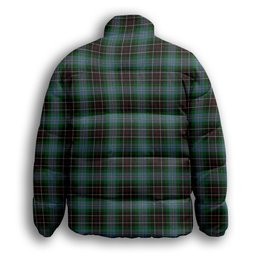 ScotsTee Shop Scottish Hislop Hunting Premium Tartan Collar Down Jacket Winter White Duck Down Plaid