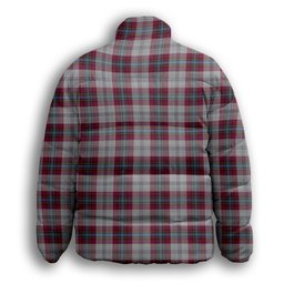 ScotsTee Shop Scottish MacLean of Duart Dress 4 Premium Tartan Collar Down Jacket Winter White Duck Down Plaid