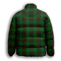 ScotsTee Shop Scottish Orrock Premium Tartan Collar Down Jacket Winter White Duck Down Plaid