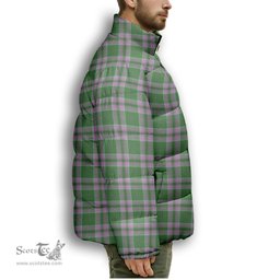 ScotsTee Shop Scottish Gray Hunting Ancient Premium Tartan Collar Down Jacket Winter White Duck Down Plaid