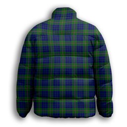 ScotsTee Shop Scottish Noel Premium Tartan Collar Down Jacket Winter White Duck Down Plaid