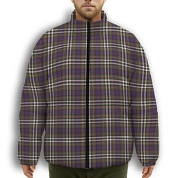 ScotsTee Shop Scottish McDonell of Glengarry Dress Modern Premium Tartan Collar Down Jacket Winter White Duck Down Plaid