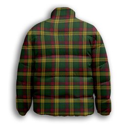 ScotsTee Shop Scottish MacMillan Ancient Premium Tartan Collar Down Jacket Winter White Duck Down Plaid