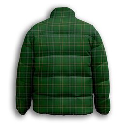 ScotsTee Shop Scottish Wexford County Premium Tartan Collar Down Jacket Winter White Duck Down Plaid