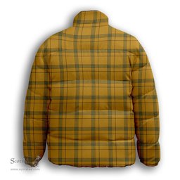 ScotsTee Shop Scottish Houston Modern Premium Tartan Collar Down Jacket Winter White Duck Down Plaid