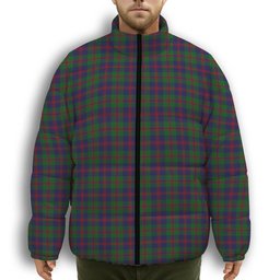 ScotsTee Shop Scottish Robertson Struan Premium Tartan Collar Down Jacket Winter White Duck Down Plaid