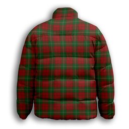ScotsTee Shop Scottish Lennox Premium Tartan Collar Down Jacket Winter White Duck Down Plaid