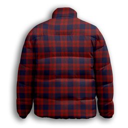 ScotsTee Shop Scottish Wotherspoon Premium Tartan Collar Down Jacket Winter White Duck Down Plaid