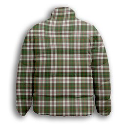 ScotsTee Shop Scottish Hay Dress Modern Premium Tartan Collar Down Jacket Winter White Duck Down Plaid