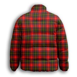 ScotsTee Shop Scottish Somerville Sc Premium Tartan Collar Down Jacket Winter White Duck Down Plaid