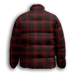 ScotsTee Shop Scottish Killin Premium Tartan Collar Down Jacket Winter White Duck Down Plaid