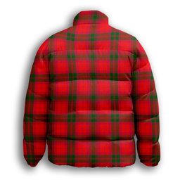 ScotsTee Shop Scottish MacNab Modern SC Premium Tartan Collar Down Jacket Winter White Duck Down Plaid
