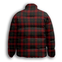 ScotsTee Shop Scottish Harvie Premium Tartan Collar Down Jacket Winter White Duck Down Plaid