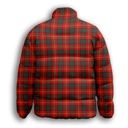 ScotsTee Shop Scottish Kirk Modern Premium Tartan Collar Down Jacket Winter White Duck Down Plaid