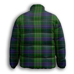 ScotsTee Shop Scottish Young, Melvina Premium Tartan Collar Down Jacket Winter White Duck Down Plaid