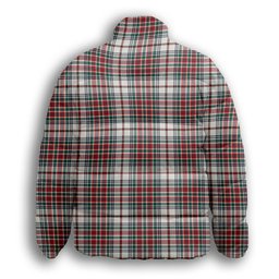 ScotsTee Shop Scottish McBain Dress Modern Premium Tartan Collar Down Jacket Winter White Duck Down Plaid