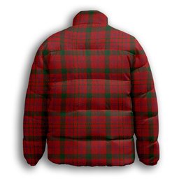 ScotsTee Shop Scottish McDonell of Keppoch Modern Premium Tartan Collar Down Jacket Winter White Duck Down Plaid