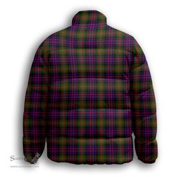 ScotsTee Shop Scottish MacDonnell of Glengarry Modern Premium Tartan Collar Down Jacket Winter White Duck Down Plaid