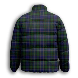 ScotsTee Shop Scottish Whitworth 2003 Premium Tartan Collar Down Jacket Winter White Duck Down Plaid