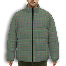 ScotsTee Shop Scottish McKintosh Hunting Ancient Premium Tartan Collar Down Jacket Winter White Duck Down Plaid