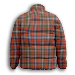 ScotsTee Shop Scottish McFarlane Ancient Premium Tartan Collar Down Jacket Winter White Duck Down Plaid