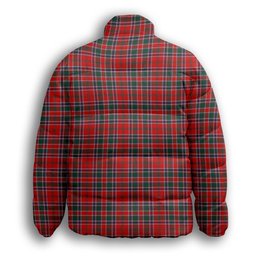 ScotsTee Shop Scottish MacDonald of Lochmaddy Modern Premium Tartan Collar Down Jacket Winter White Duck Down Plaid