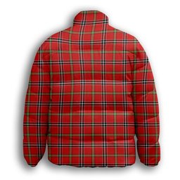 ScotsTee Shop Scottish Meldrum Dress Modern Premium Tartan Collar Down Jacket Winter White Duck Down Plaid