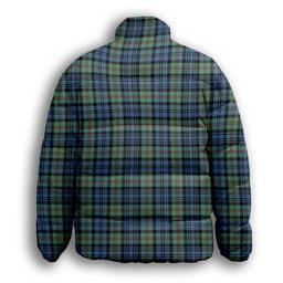 ScotsTee Shop Scottish MacKinlay Ancient Premium Tartan Collar Down Jacket Winter White Duck Down Plaid
