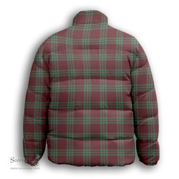 ScotsTee Shop Scottish McGregor Hunting Ancient Premium Tartan Collar Down Jacket Winter White Duck Down Plaid