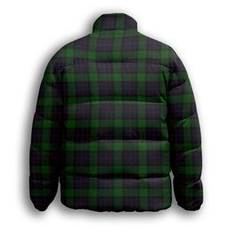 ScotsTee Shop Scottish MacWilliam (Williamson) Premium Tartan Collar Down Jacket Winter White Duck Down Plaid