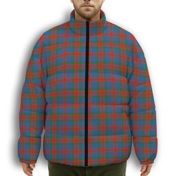 ScotsTee Shop Scottish Skene of Cromar Ancient Premium Tartan Collar Down Jacket Winter White Duck Down Plaid