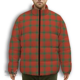 ScotsTee Shop Scottish McDonald of Sleat Ancient Premium Tartan Collar Down Jacket Winter White Duck Down Plaid