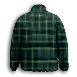 ScotsTee Shop Scottish McIvor Hunting Modern Premium Tartan Collar Down Jacket Winter White Duck Down Plaid