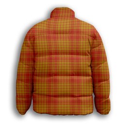 ScotsTee Shop Scottish McMillan Dress Ancient Premium Tartan Collar Down Jacket Winter White Duck Down Plaid
