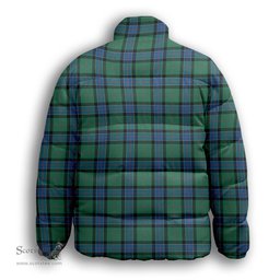 ScotsTee Shop Scottish Sinclair Hunting Ancient Premium Tartan Collar Down Jacket Winter White Duck Down Plaid