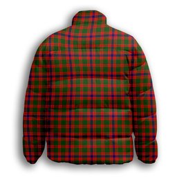 ScotsTee Shop Scottish Nithsdale District Premium Tartan Collar Down Jacket Winter White Duck Down Plaid