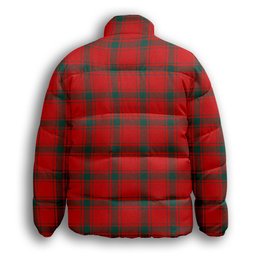ScotsTee Shop Scottish McDonald of Sleat Modern Premium Tartan Collar Down Jacket Winter White Duck Down Plaid