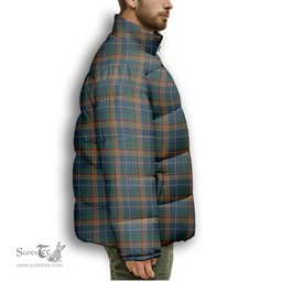 ScotsTee Shop Scottish Yeomans (2016) Premium Tartan Collar Down Jacket Winter White Duck Down Plaid