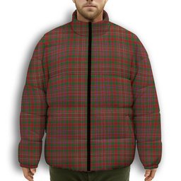 ScotsTee Shop Scottish MacAlister 1950 Premium Tartan Collar Down Jacket Winter White Duck Down Plaid