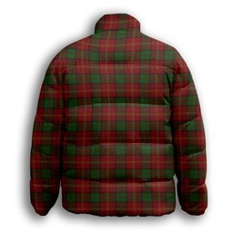ScotsTee Shop Scottish Kirk Premium Tartan Collar Down Jacket Winter White Duck Down Plaid