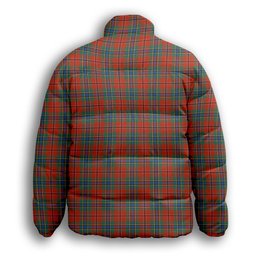 ScotsTee Shop Scottish McLean of Duart Ancient Premium Tartan Collar Down Jacket Winter White Duck Down Plaid