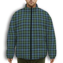 ScotsTee Shop Scottish MacKay Ancient Premium Tartan Collar Down Jacket Winter White Duck Down Plaid