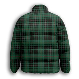 ScotsTee Shop Scottish MacAuley Hunting Ancient Premium Tartan Collar Down Jacket Winter White Duck Down Plaid